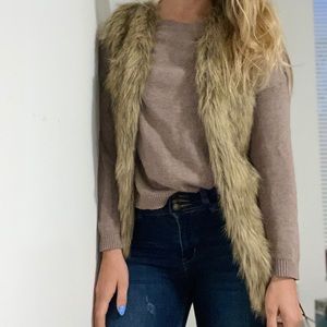 Faux fur vest